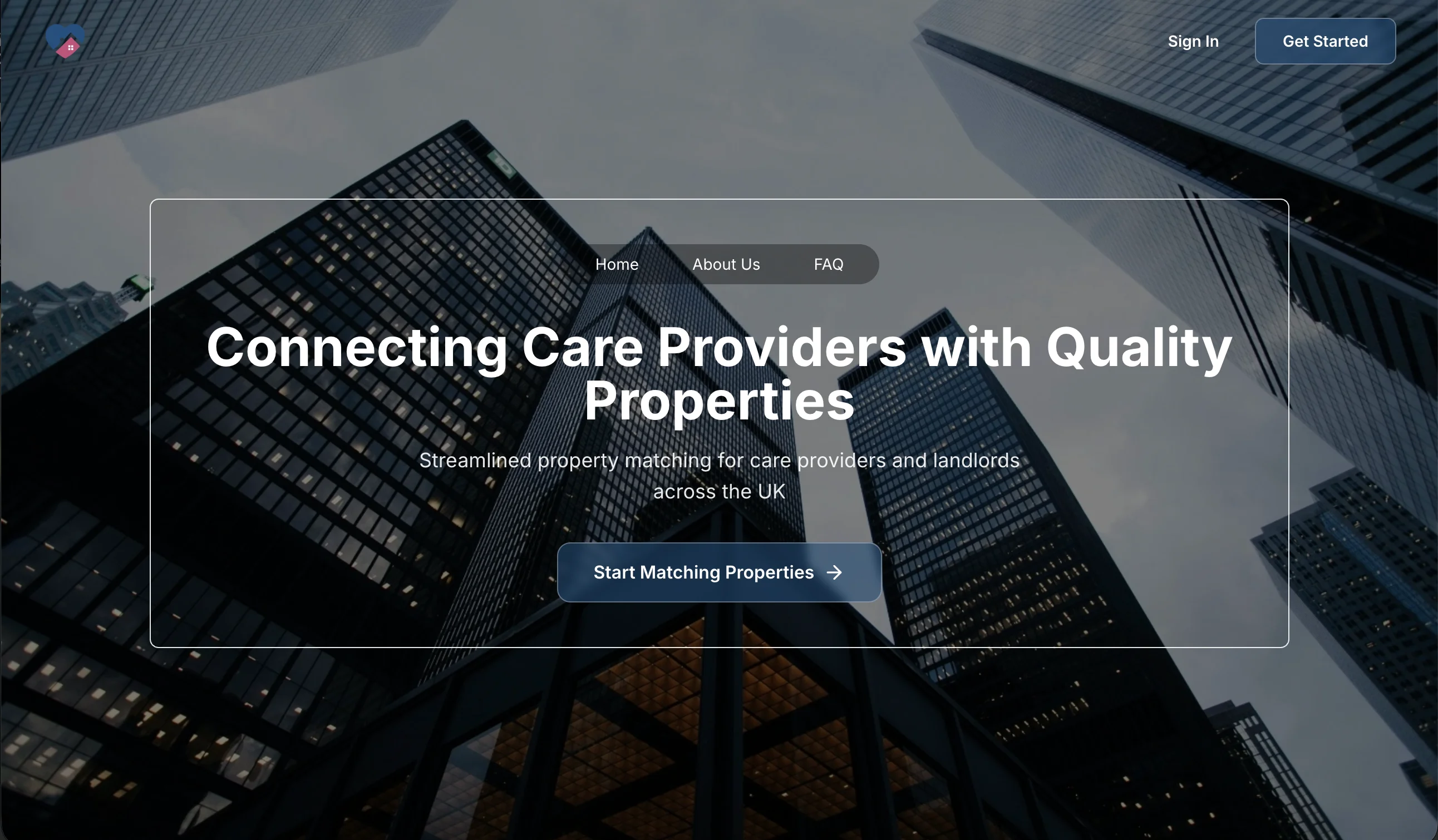 Care Property Hub,  landing page refinement