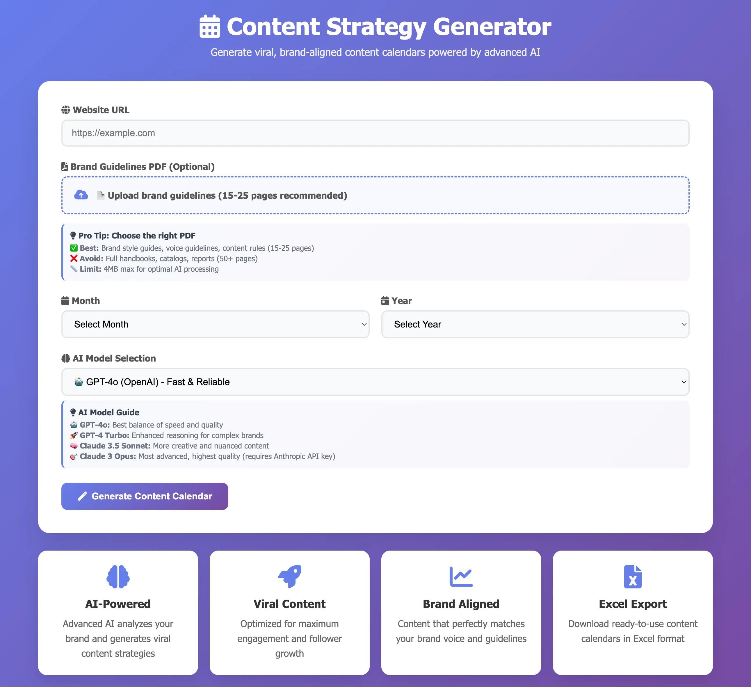 Content Strategy Generator UI